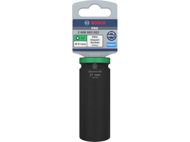 PRO Impact Socket Bosch, 1/2, 21mm, dolgi, 2608003052